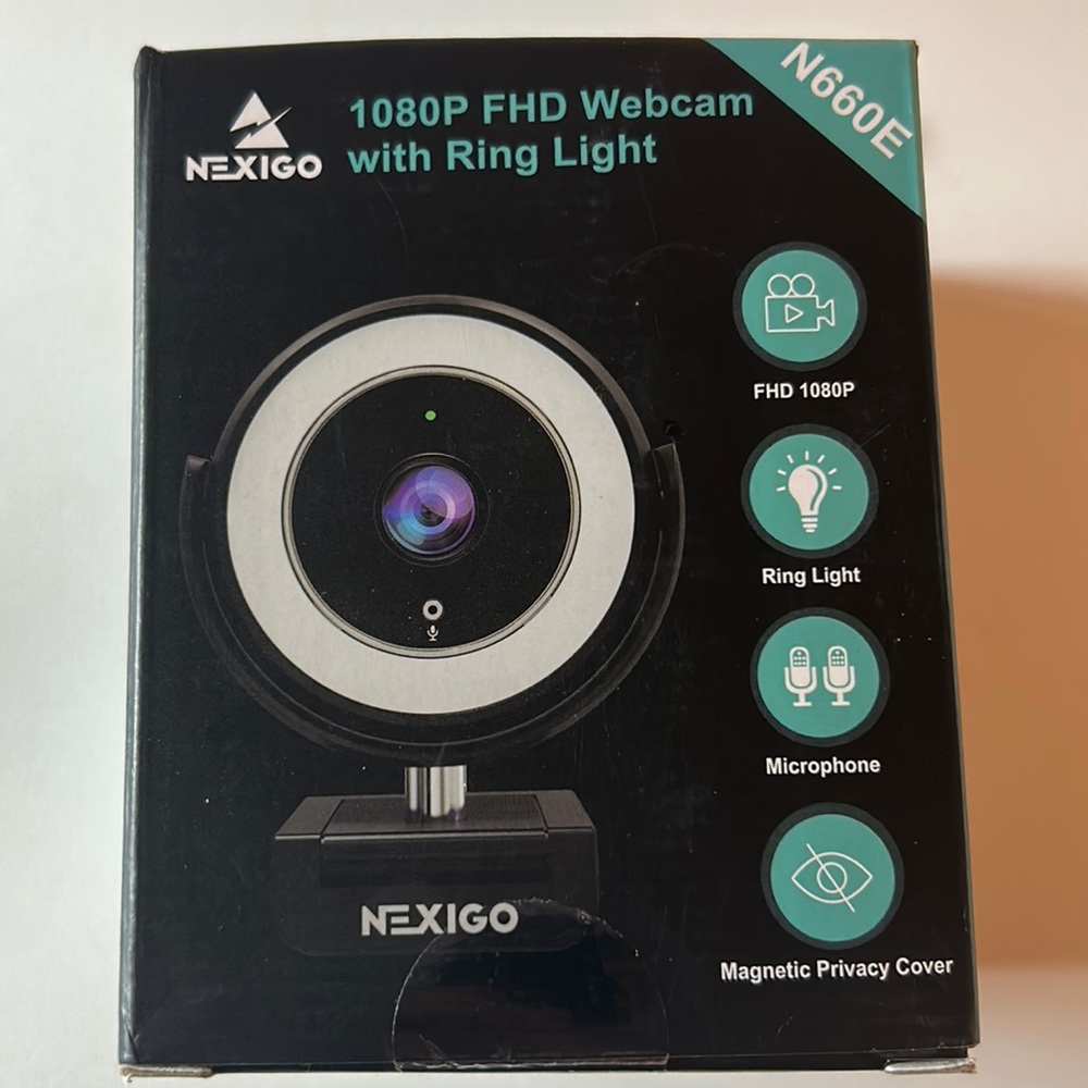Webcam - Nexigo 1080P with Ring Light